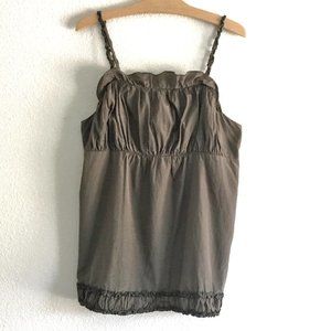 Kensie Pretty silk ruffle camisole